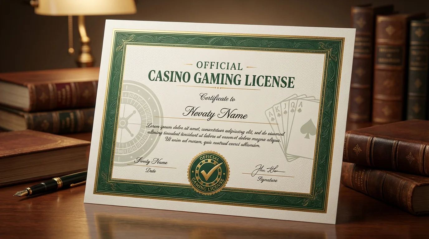Mesa de casino online com roleta e cartas sob selo de licença SRIJ